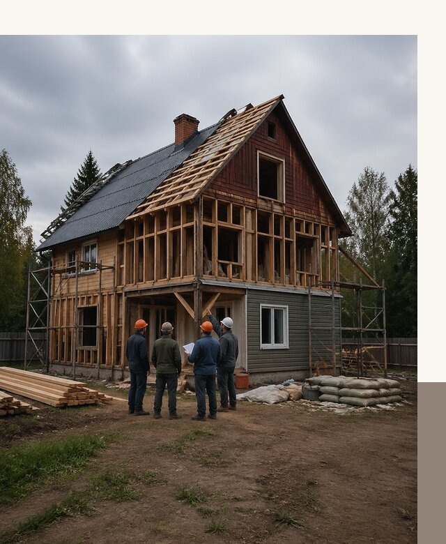 Реконструкция дачного дома в Качканаре под ключ с проектом